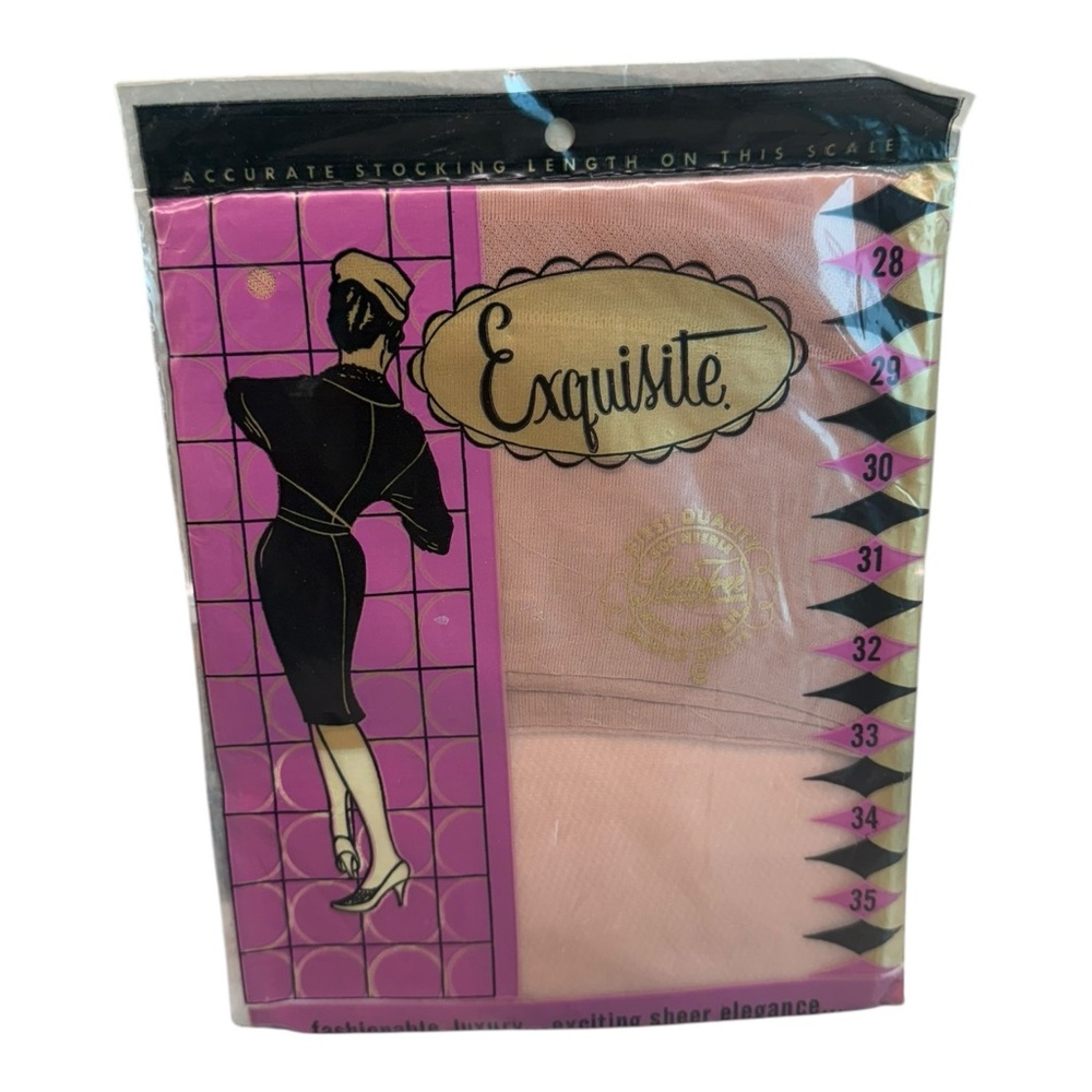 Vtg Exquisite Seam free First Quality 400 Needle Stockings  Beige 9 Micro mesh